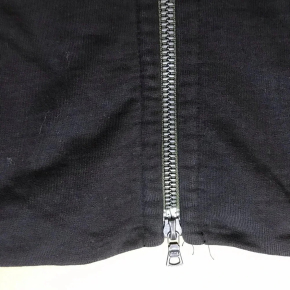 Rogan NYC Full Zip Long Sleeve Hoodie Sweatshirt black blue women’s size Small - Picture 4 of 12